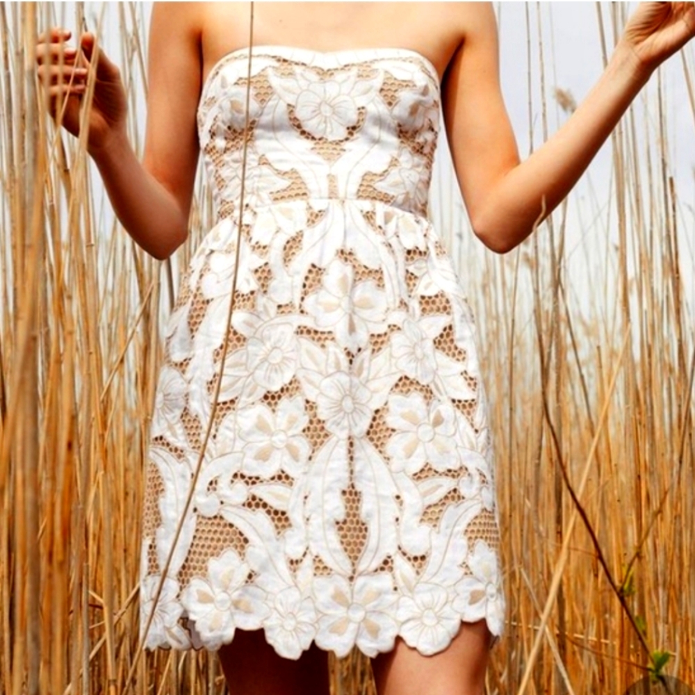 Clubmonaco marigold lace dress